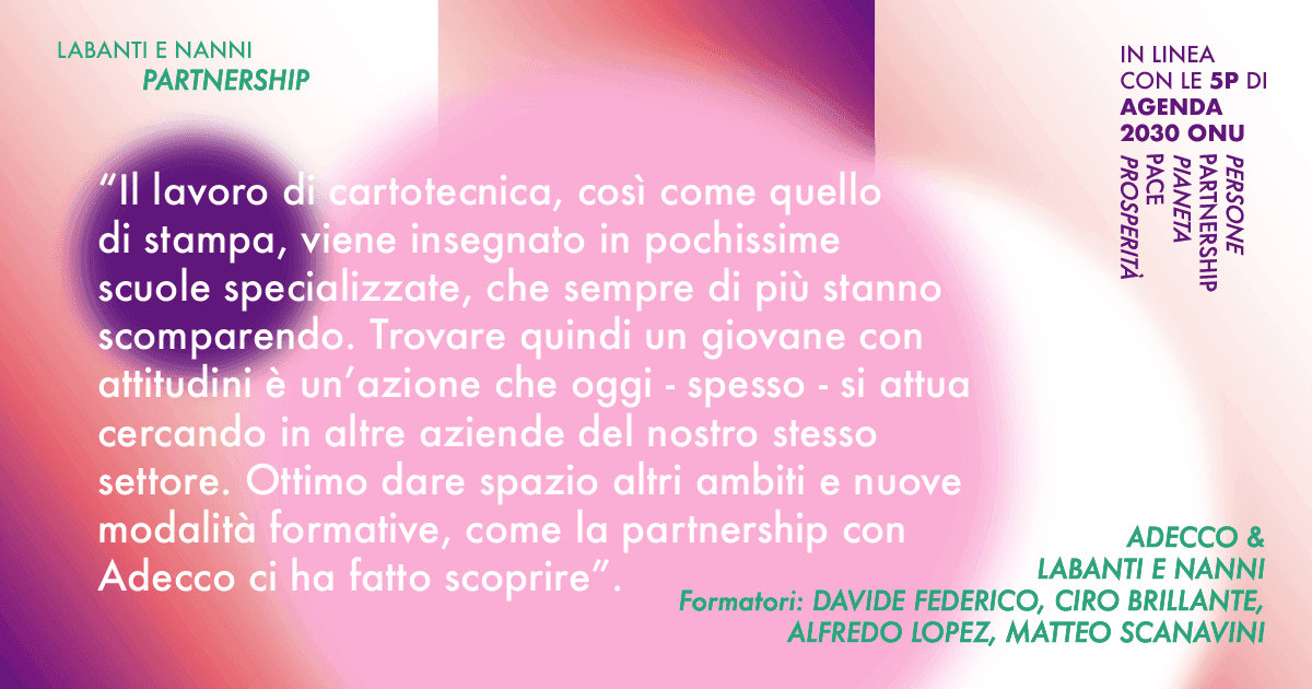 Frase di Labanti e Nanni sulla formazione nel settore della cartotecnica