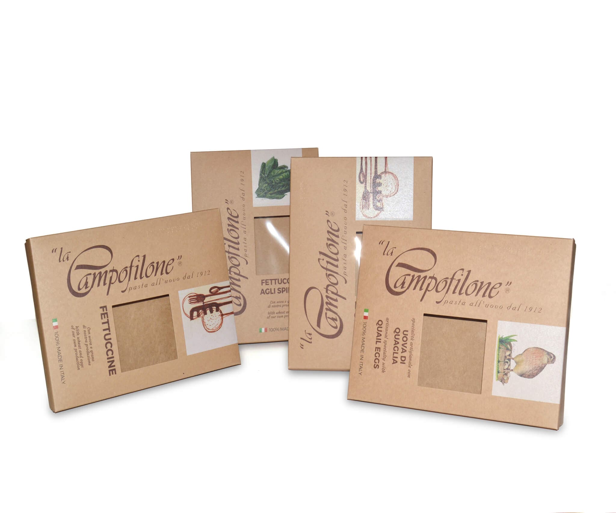Packaging della pasta di La Campofilone