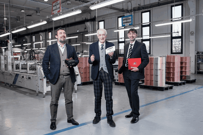 Antonio Bonacini, Fabio Bonacini e Andrea Fanti nella sede aziendale